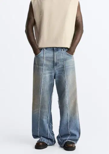 ZARA 스트레이트 레그 데님 청바지