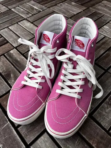 Vans 핑크 하이컷 스니커즈