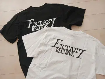EXTASY RECORDS 티셔츠 블랙 화이트 2장 세트