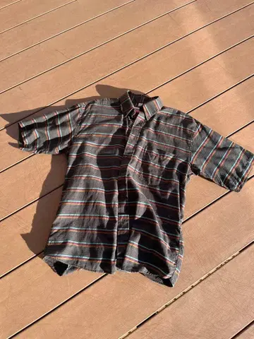 구제 의류 Manhattan 스트라이프 반팔 셔츠