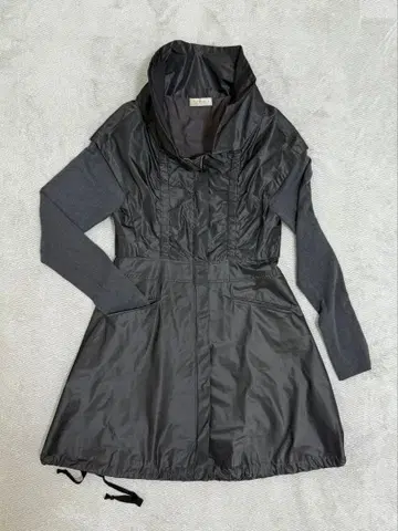 APRIO 튜닉 자켓 하이넥 A라인 42 블랙