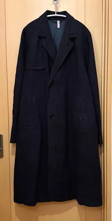 [ 미사용 샘플 ] 컨팩트 기모 린넨 롱 코트