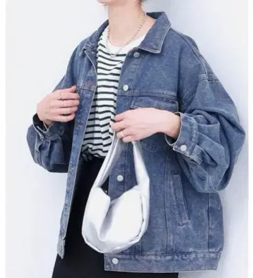 reca 오버 사이즈 데님 자켓 블루 M