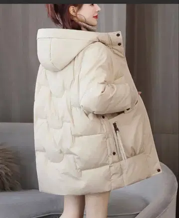 페이크 다운 코트