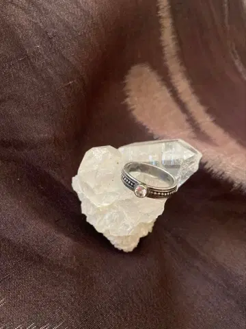 실버 스톤 부착 반지