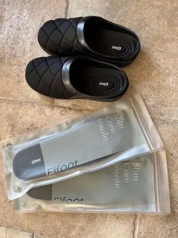 Elfoot 블랙 슬립온 XS 인솔 2켤레