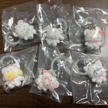 산리오 메지루시 액세서리 후와후와 스노우 전 6종 컴플리트