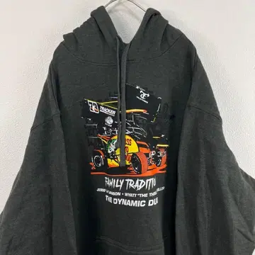 USA 구제 의류 bass pro shop 레이싱 후드티 그레이