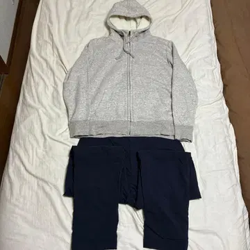 유니클로 보아 맨투맨 후드티 히트텍 웜 이지 팬츠 세트 XL