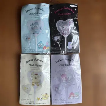 산리오 캐릭터 스틱 벌룬 4개 세트