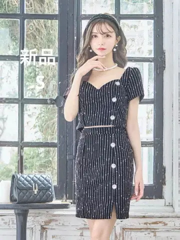 새상품 jewels S 트위드 드레스 셋업 로브 드 플뢰르