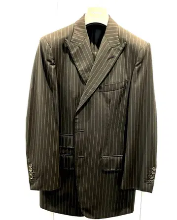 톰 포드 다크 네이비 포멀 스트라이프 수트