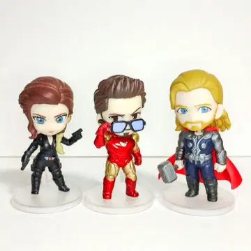 치맛! 캐릭터 MARVEL 아이언맨 블랙 위도우 토르 3종 세트