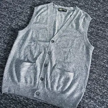 새상품급 캐시미어 100% 그레이 니트 베스트 출퇴근 통학