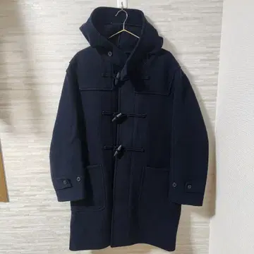 [ M ] UNIQLO 유니클로 더플 코트 후디 블랙 울