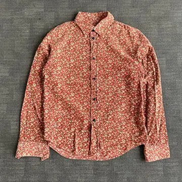 PPFM 00s flower pattern velours shirt