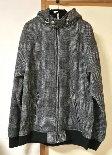 [ CONFIRM ] 글렌체크 패턴 더블 칼라 자켓 속기모 L