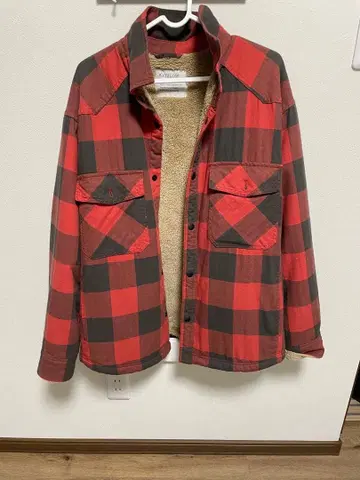 BAYFLOW 체크 셔츠 보아 안감 플리스 사이즈 3