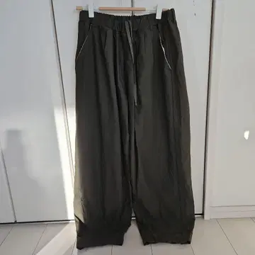 카키 와이드 팬츠