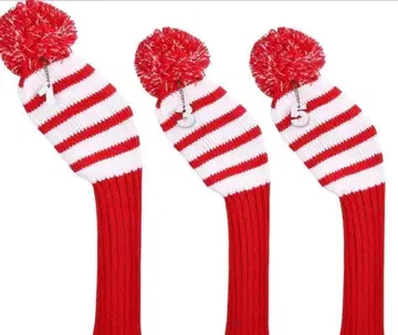 골프 헤드 커버 3개 레드 드라이버 커버 페어웨이 우드