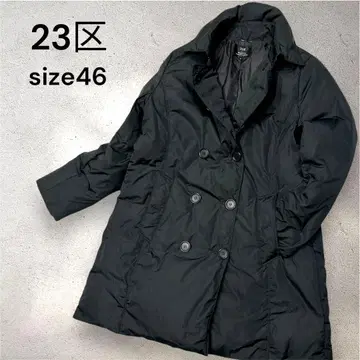 [ 빅 사이즈 3L ] 23구 다운 코트 블랙 더블 A라인 롱