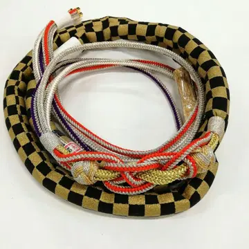 새상품 미사용 후리소데용 허리띠 블랙 금 실버 오렌지 보라색