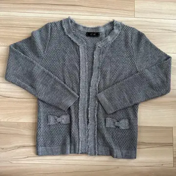 ef-de 앙상블 가디건과 반팔 티셔츠 그레이