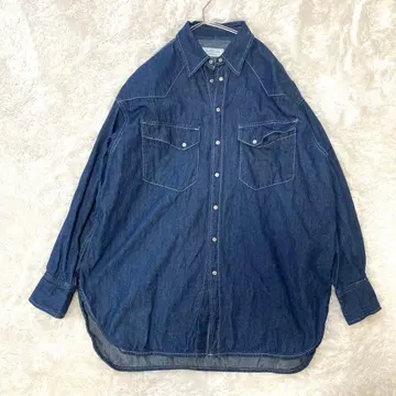 새상품급 슬로브 이에나 오버 사이즈 데님 긴팔 셔츠 Le Denim