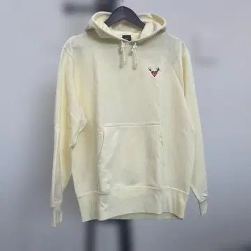 가시마 앤틀러스 FC 오리지널 로고 포함 크림색 후드 부착 후드티