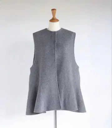 새상품급 st.cecilia girlish 리버 울 플레어 베스트 그레이