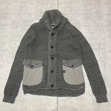 G-STAR RAW 숄카라 가디건 로고 버튼 지스타로우