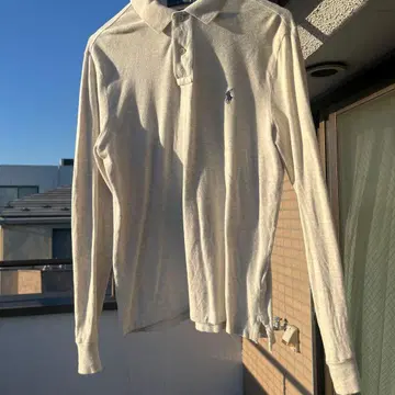 그레이 긴팔 피케 셔츠