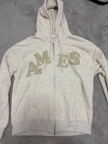 AMESWORLDWIDE 빅 후디 ZIP 후드티 아이보리