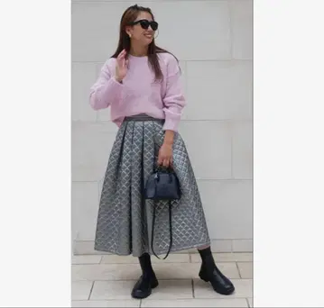 메탈릭 퀼팅 스커트 loulou 그레이스 콘티넨탈 스타일