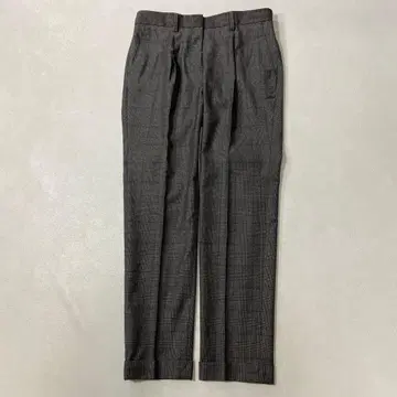 새상품급 INCOTEX 울 글렌체크 슬랙스 팬츠