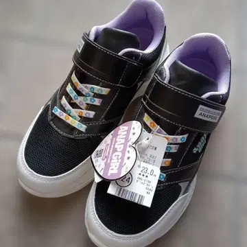 ANAP GIRL 하이테크 스니커즈 23.0cm 블랙/퍼플