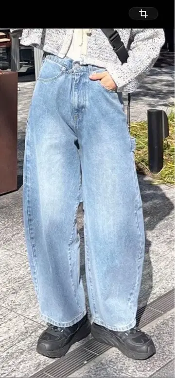 택 포함 새상품 CPCM 커브 페인터 데님 블루 M