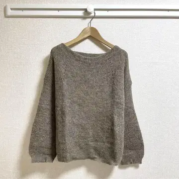 [ 새상품급 ] LOWRYS FARM 모헤어 니트 보트넥