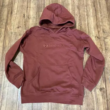 룰루레몬 로고 자수 후드티 브라운 사이즈 6