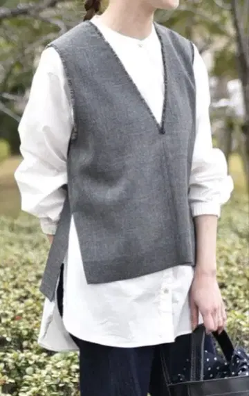 OURHOME 세탁 가능한 프린지 베스트