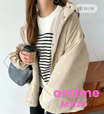 앤도미 andme 오버 사이즈 몬스터 후드티 충전솜 다운 자켓