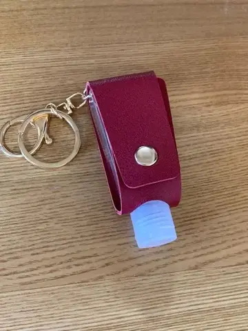 버건디 합성 피혁 키케이스