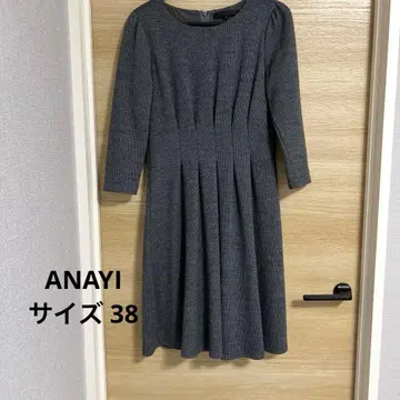 클리닝 완료 ANAYI 무릎 기장 원피스 그레이 38