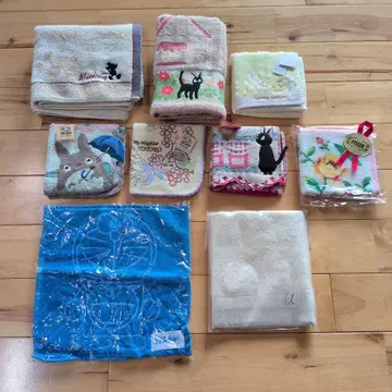 캐릭터 타월 세트 (토토로 검은 고양이 미키 도라에몽)