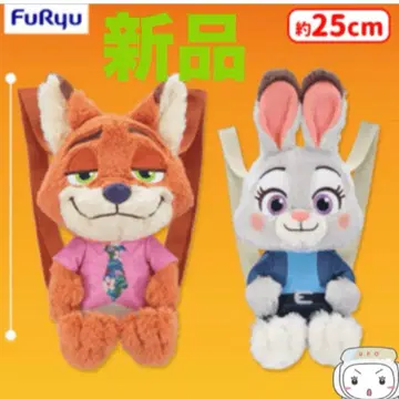 주토피아2 봉제 인형 백팩 닉 주디 전 2종 세트