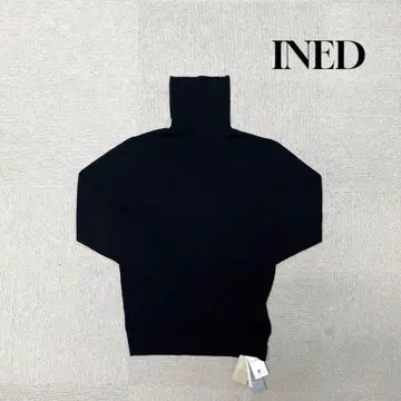 새상품 INED 터틀넥 긴팔 블랙 울 여성용 M 사이즈