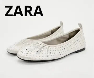 ZARA 큐빅 플랫슈즈 미사용 새상품