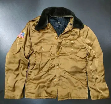 초미품 USA제 타이탄 크로스 폴리스 자켓 카키 골든 플리스