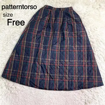 patterntorso 체크 무늬 퀼팅 스커트