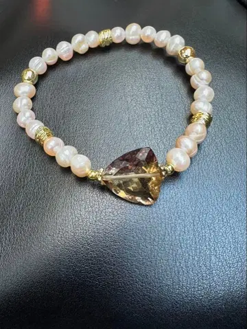 아메트린 담수 펄 팔찌